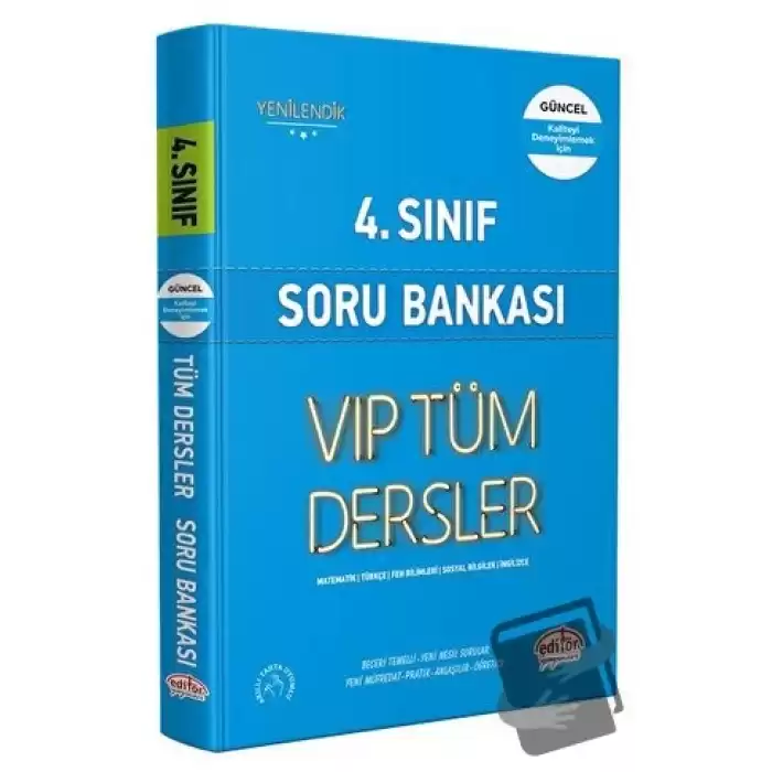 4. Sınıf VIP Tüm Dersler Soru Bankası Mavi Kitap