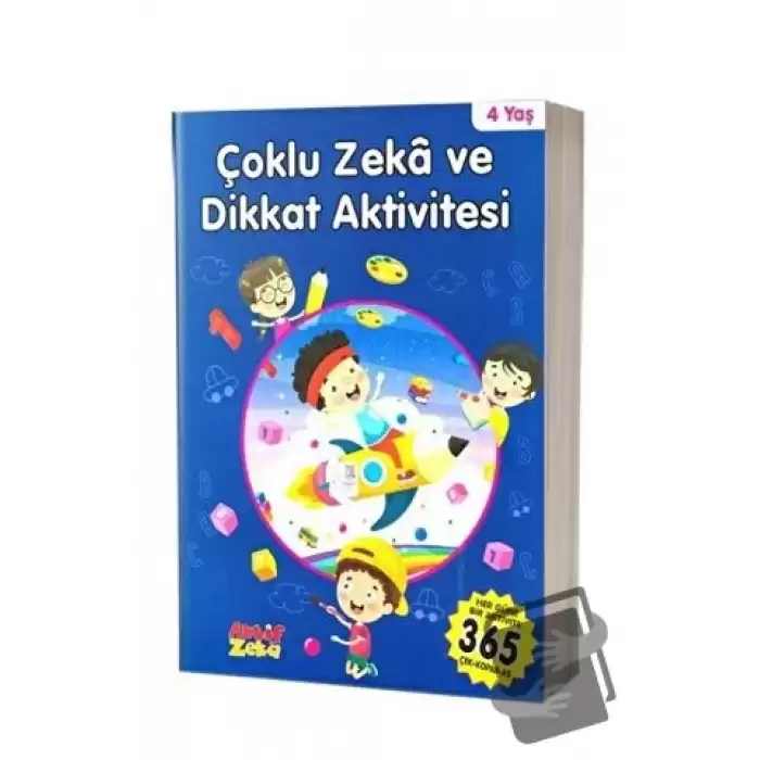 4 Yaş Çoklu Zeka ve Dikkat Aktivitesi - Mavi Kitap