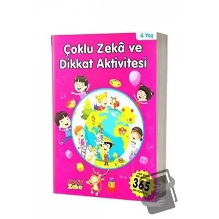 4 Yaş Çoklu Zeka ve Dikkat Aktivitesi - Pembe Kitap