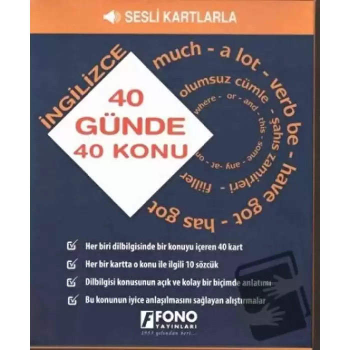 40 Günde 40 İngilizce Konu - Sesli Kartlarla