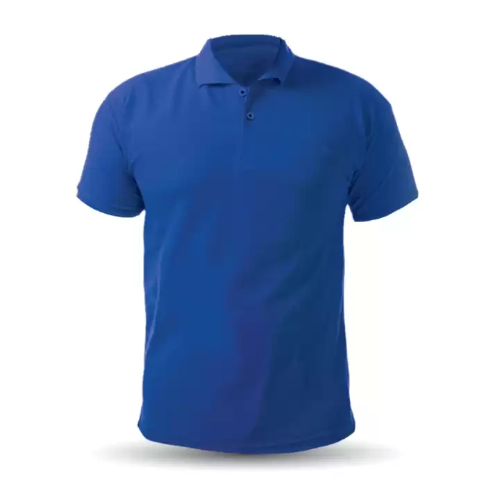 488926-XXL AÇELYA SAKS MAVİ XXL POLO YAKA T-SHİRT