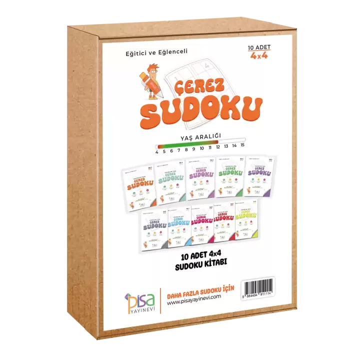 4x4 Eğitici ve Eğlenceli 10 Adet Çerez Sudoku Set