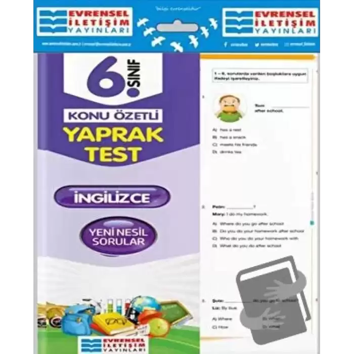 6. Sınıf İngilizce Konu Özetli Yaprak Test