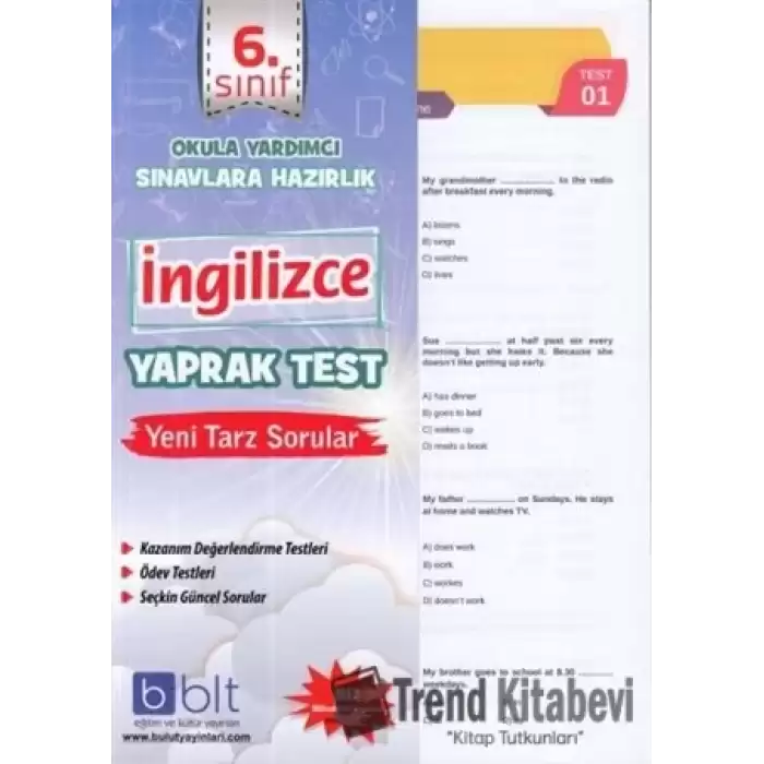 6. Sınıf İngilizce Yaprak Test