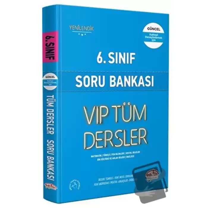 6. Sınıf VIP Tüm Dersler Soru Bankası Mavi Kitap