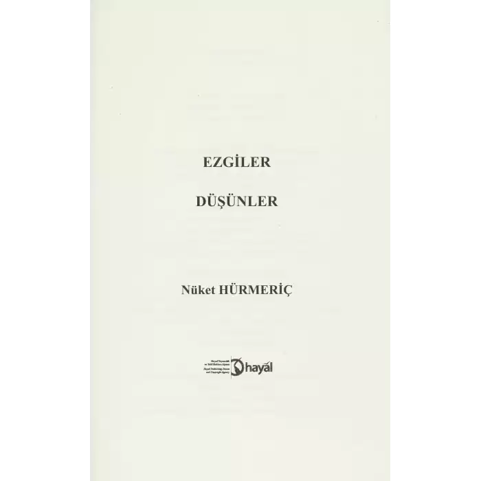 Ezgiler Düşünler [Paperback] Nüket Hürmeriç