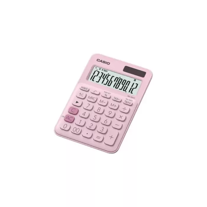 Casio Ms-20Uc-Pk 12 Hane Açık Pembe Masa Üstü Hesap Makinesi