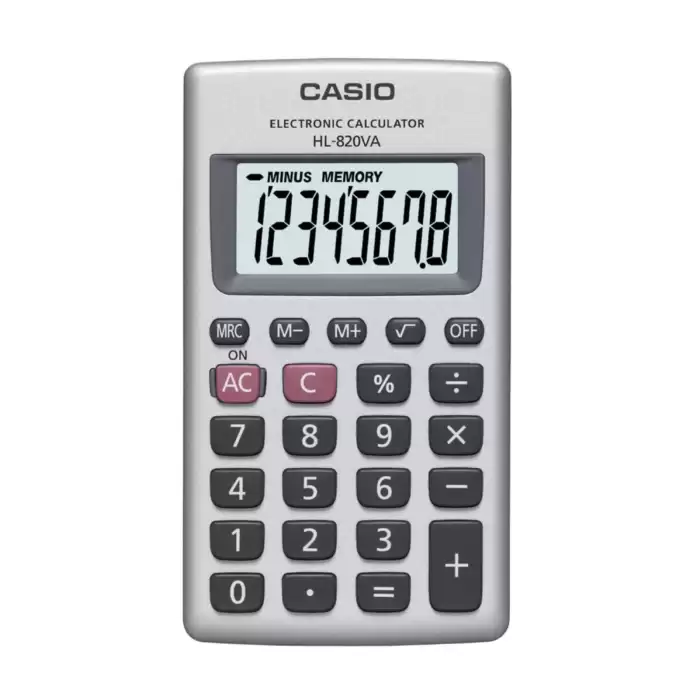 Casio Hl-820Va-W 8 Hane Beyaz Cep Tipi Hesap Makinesi