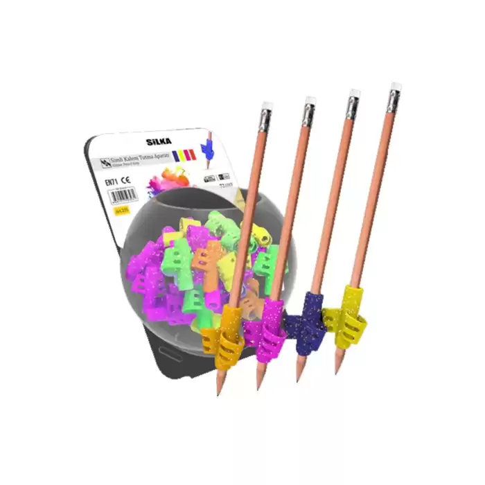 Simli Spıral Kalem Tutma Aparatı 4 Renk 100 Lü Art.35S / Silka
