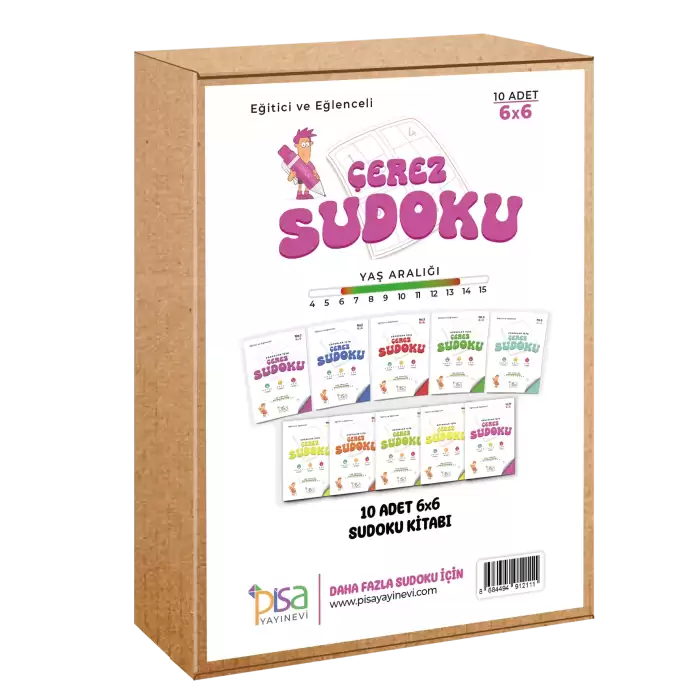 6x6 Eğitici ve Eğlenceli 10 Adet Çerez Sudoku Set