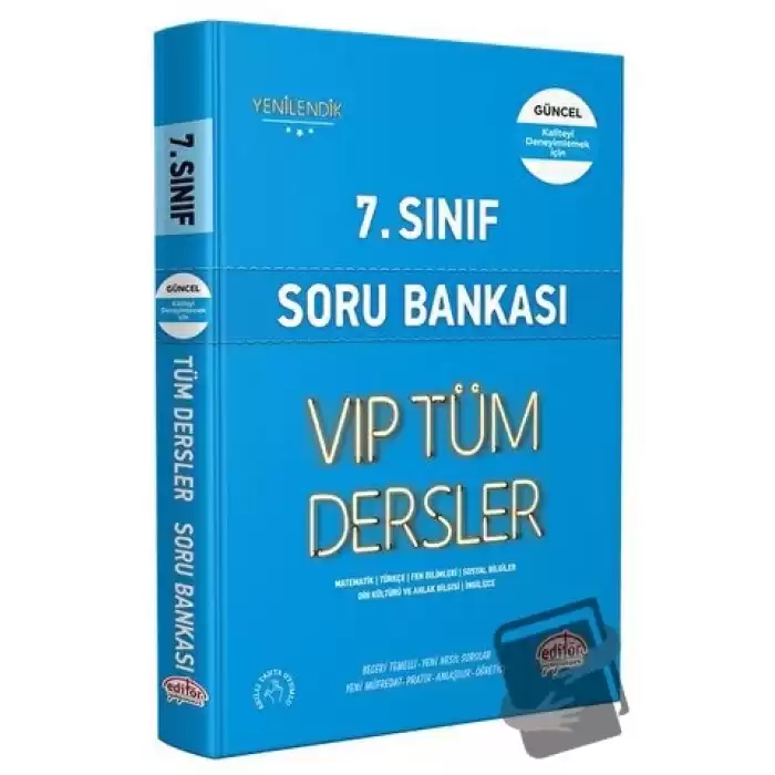 7. Sınıf VIP Tüm Dersler Soru Bankası Mavi Kitap