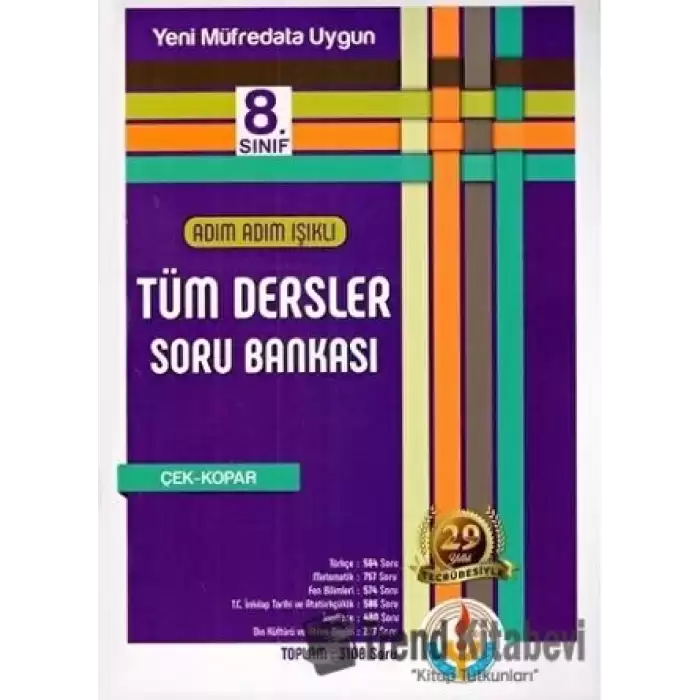 8. Sınıf Adım Adım Işıklı Tüm Dersler Soru Bankası