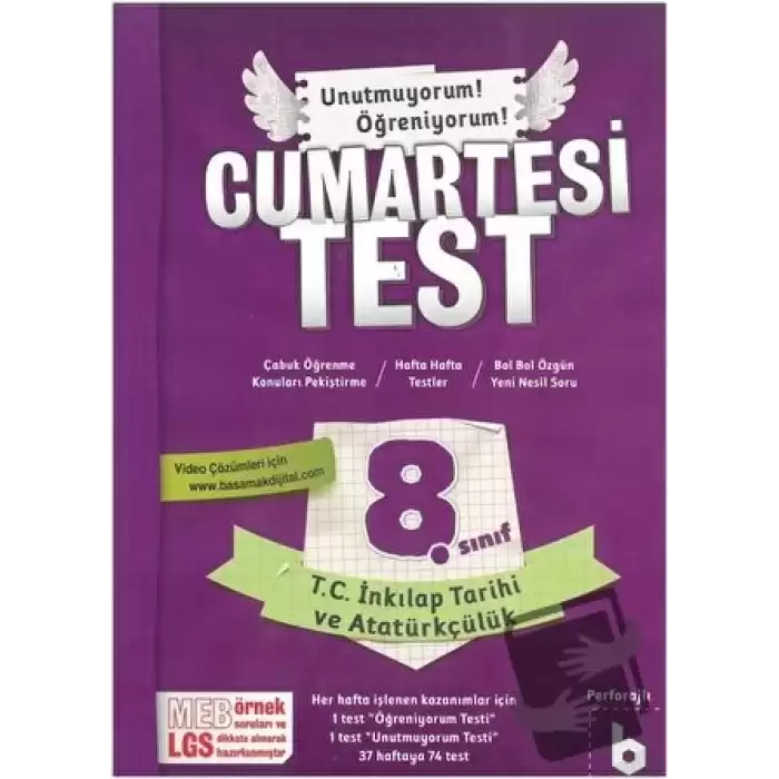 8. Sınıf Cumartesi Test T.C İnkılap Tarihi ve Atatürkçülük