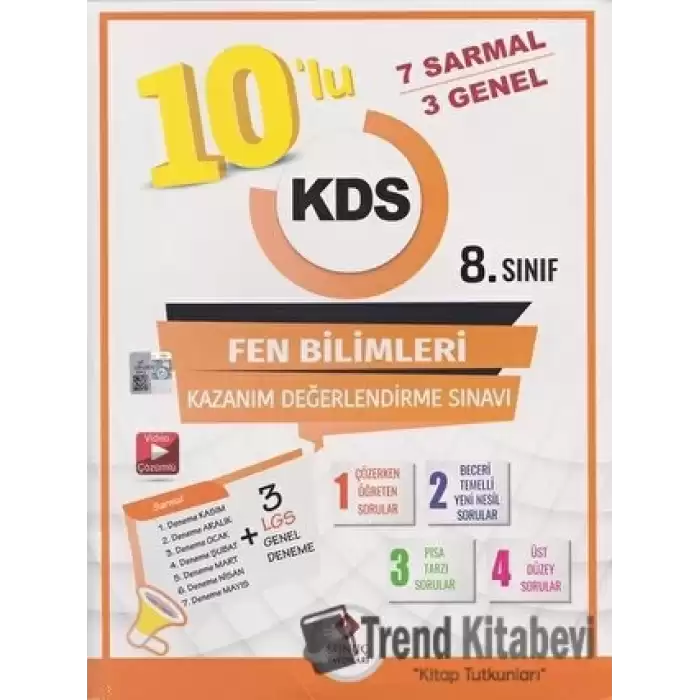 8. Sınıf Fen Bilimleri 10 lu Kazanım Değerlendirme Sınavı