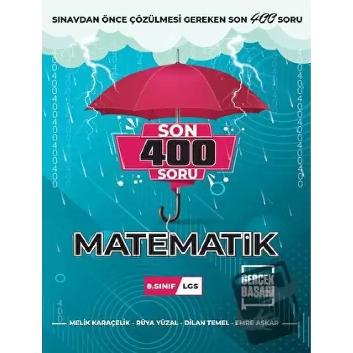 8. Sınıf Son 400 Soru Matematik Soru Bankası