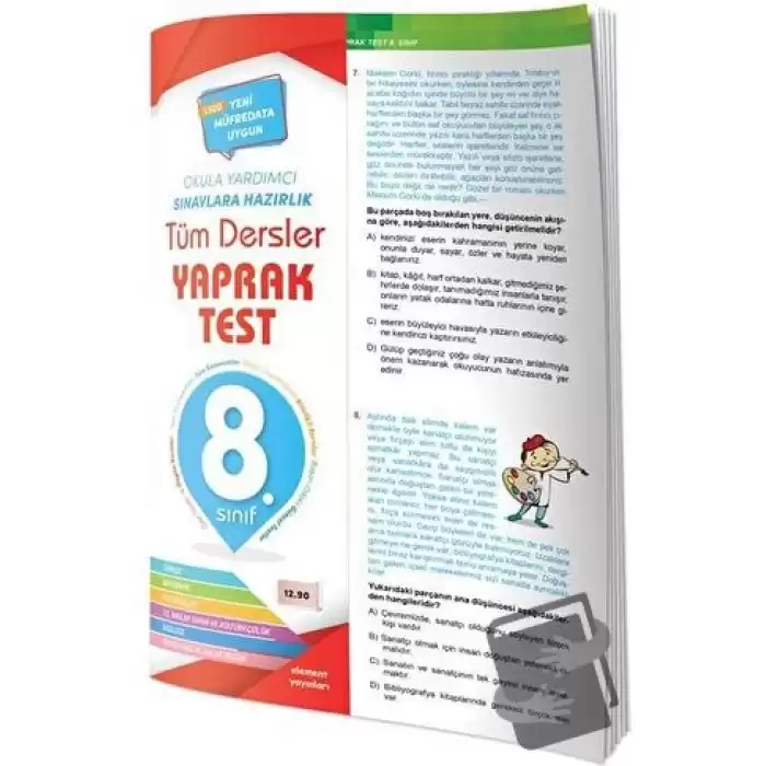 8. Sınıf Tüm Dersler Yaprak Test