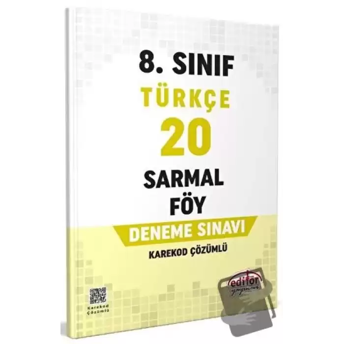 8. Sınıf Türkçe 20 Sarmal Föy Deneme Sınavı