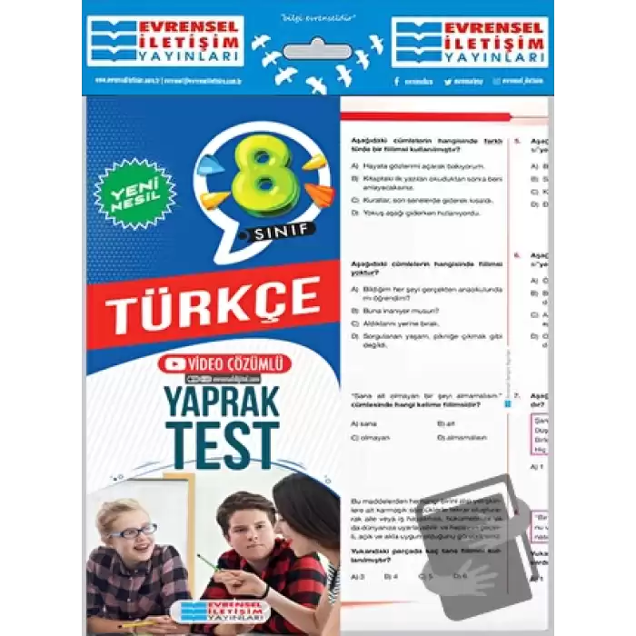 8. Sınıf Türkçe Video Çözümlü Yaprak Test