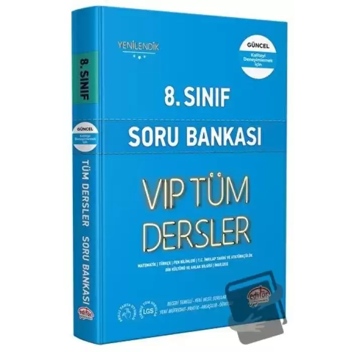 8. Sınıf VIP Tüm Dersler Soru Bankası Mavi Kitap