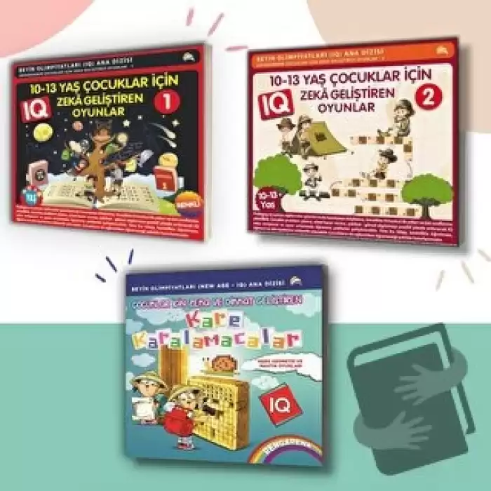 9-10-11-12-13 Yaş ve Üstü Çocuklar Için IQ Zeka - Dikkat Geliştiren Akıl Oyunları (3 Kitap)