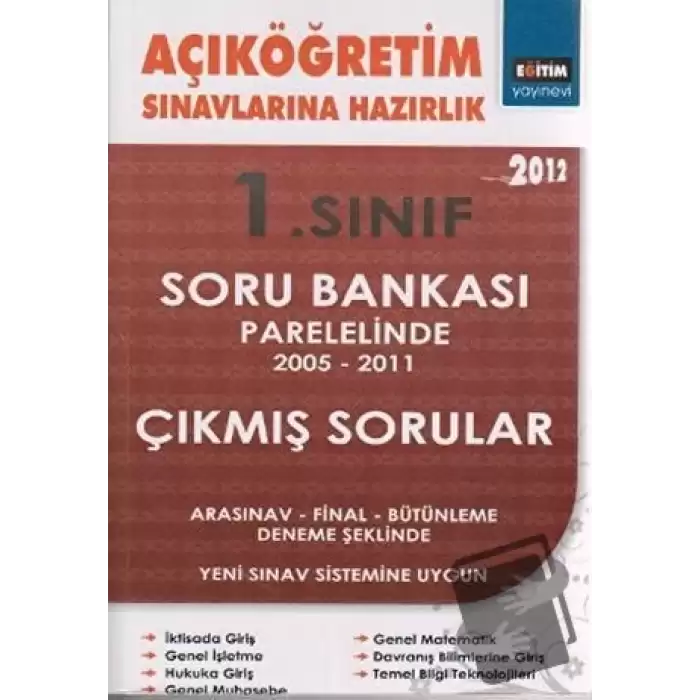 Açıköğretim Sınavlarına Hazırlık 1. Sınıf 2012