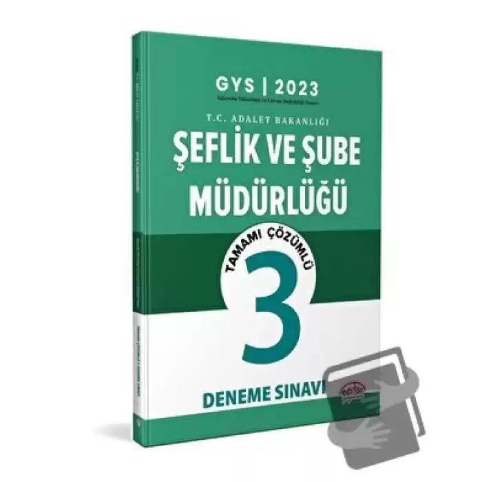 Adalet Bakanlığı Şube Müdürü Merkez) - Şef Merkez) GYS Çözümlü 3 Deneme Sınavı