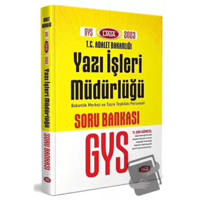 Adalet Bakanlığı Yazı İşleri Müdürlüğü GYS Soru Bankası - Karekod Çözümlü