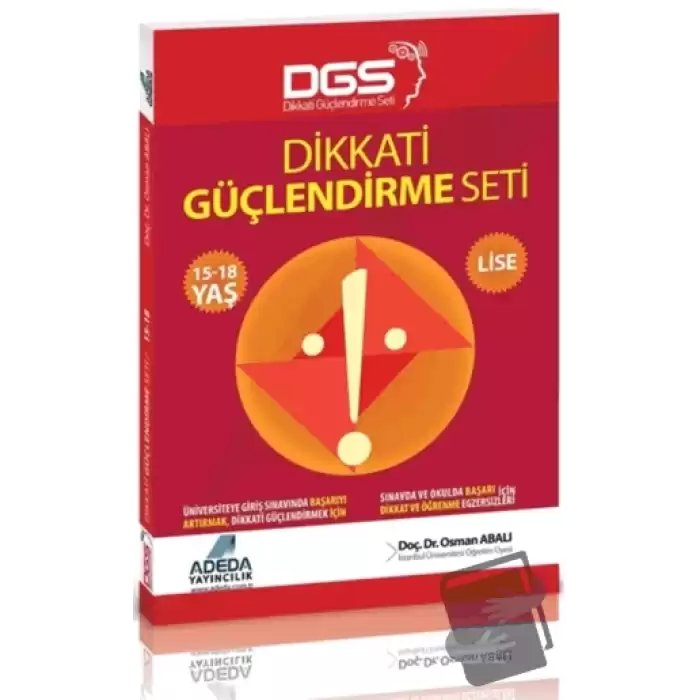 Adeda DGS Dikkati Güçlendirme Seti Lise 15-18 Yaş