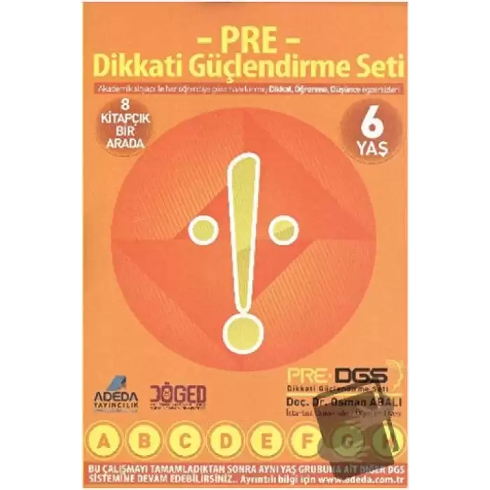 Adeda PRE Dikkati Güçlendirme Seti Anasınıfı 6 Yaş