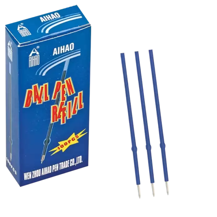 Aihao Tükenmez Kalem Yedeği Mavi B107-20 - 100lü Paket