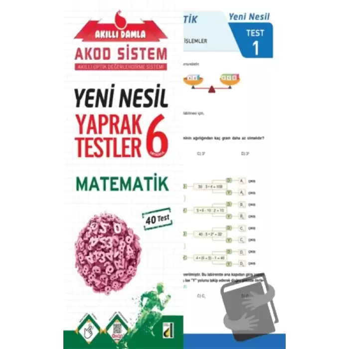 Akıllı Damla Matematik Yeni Nesil Yaprak Testler - 6. Sınıf