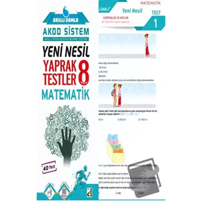 Akıllı Damla Matematik Yeni Nesil Yaprak Testler - 8. Sınıf