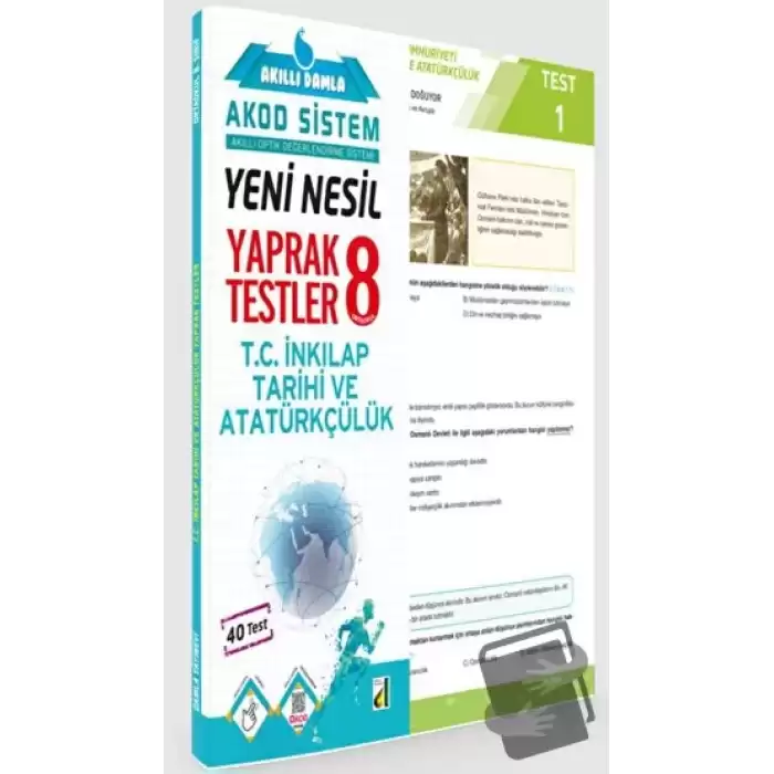 Akıllı Damla T.C. İnkılap Tarihi Ve Atatürkçülük Yeni Nesil Yaprak Testler - 8. Sınıf