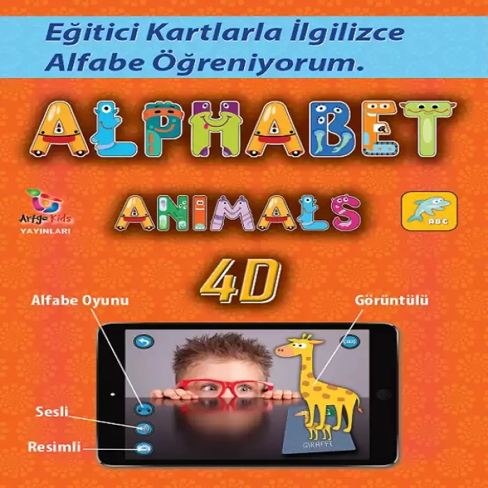 Alfabe 4D Canlanıyor Artırılmış Gerçeklik Kartları