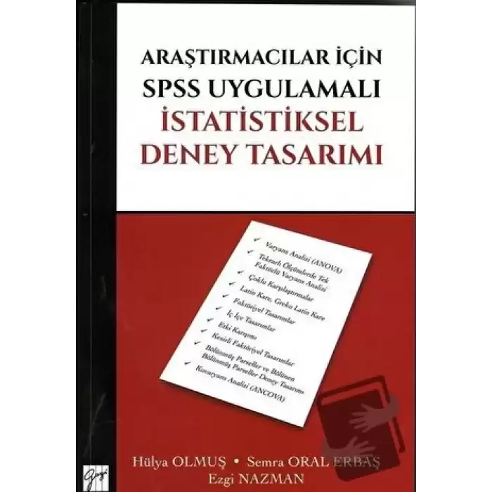 Araştırmacılar İçin SPSS Uygulamalı İstatistiksel Deney Tasarımı