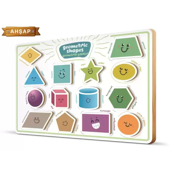 Art Puzzle Ahşap Frame Geometrik Şekiller 5877