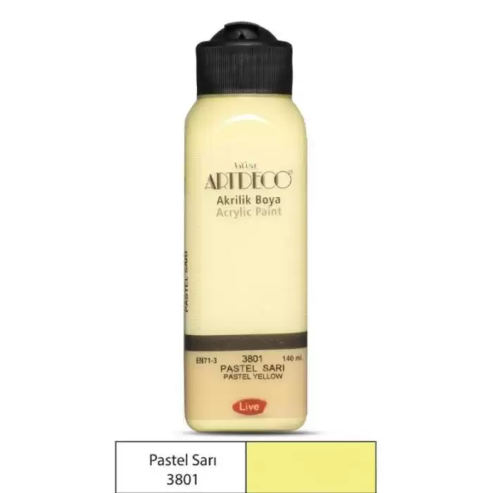 Artdeco Akrilik Boya Pastel 140 Ml Pastel Sarı 3801