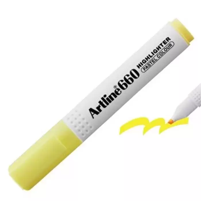 Artline Fosforlu Kalem Kesik Uç 1,0-4,0 Mm Pastel Orange Ek-660N - 12li Paket