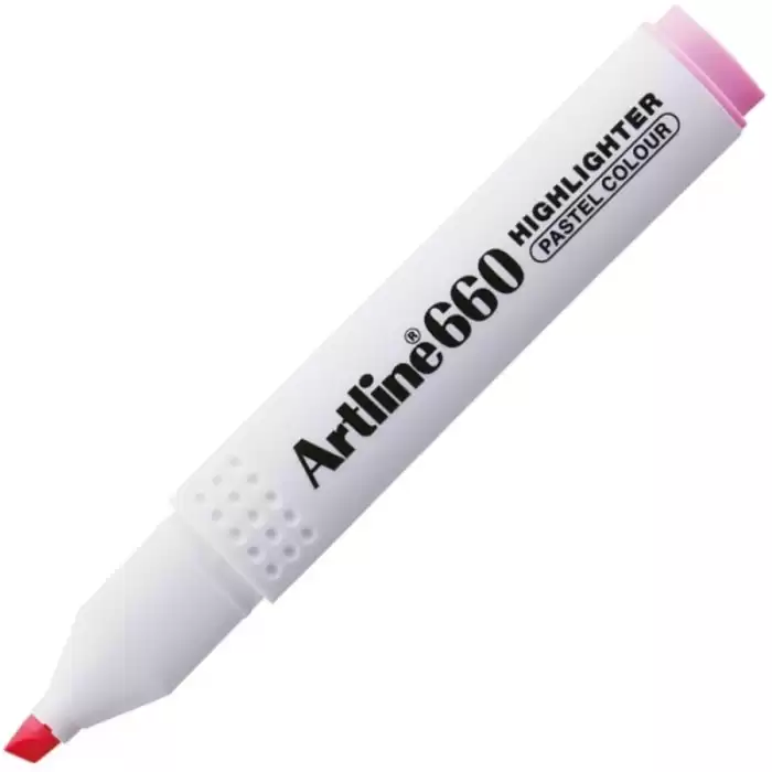 Artline Fosforlu Kalem Kesik Uç 1,0-4,0 Mm Pastel Pink Ek-660 - 12li Paket