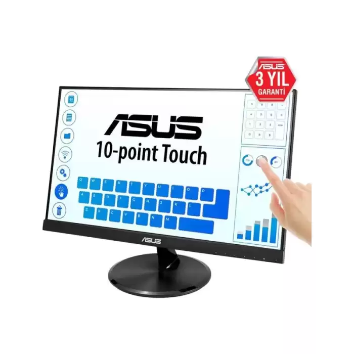 Asus 21.5 Vt229H 5Ms (Hdmı+Analog) Full Hd Ips Dokunmatik Monitör