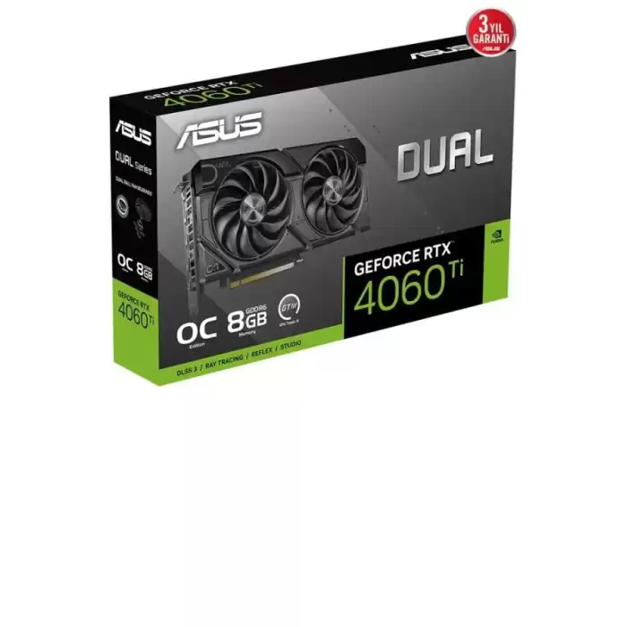 Asus Dual Geforce Rtx4060Tı Evo Oc 8Gb Dual-Rtx4060Tı-O8G-Evo Gddr6 128Bit Ekran Kartı