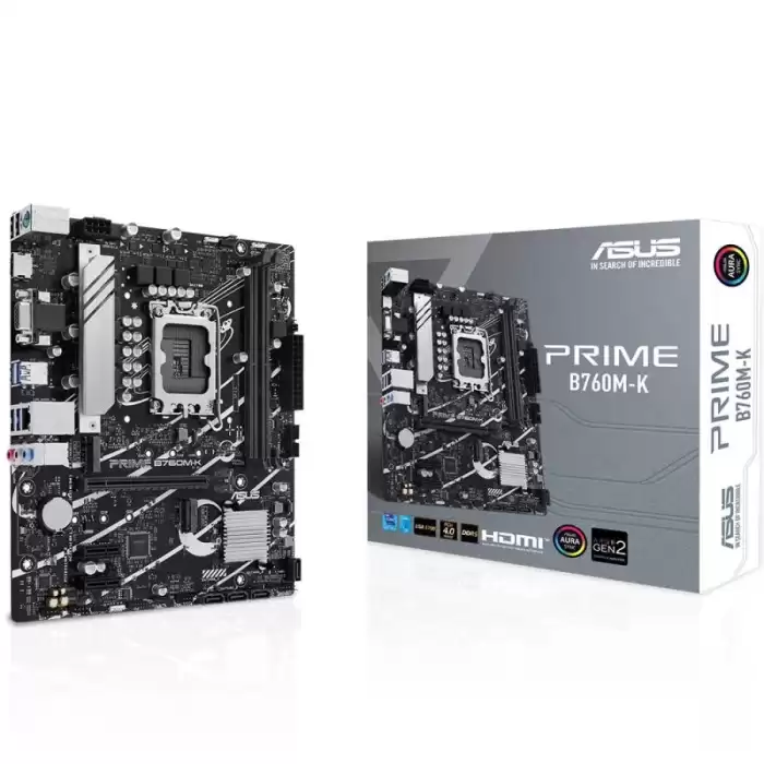 Asus Prime B760M-K D5 Intel B760 Soket 1700 Ddr5 8000(Oc)Mhz Matx Gaming (Oyuncu) Anakart