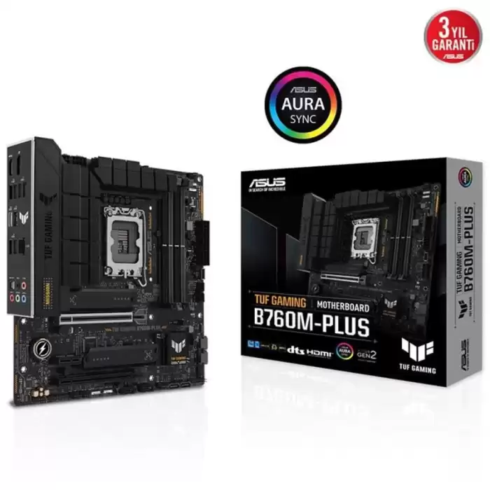 Asus Tuf Gaming B760M-Plus Ddr5 7200Mhz 1700P (12. - 13. Ve 14. Nesil İşlemci Uyumlu) Anakart