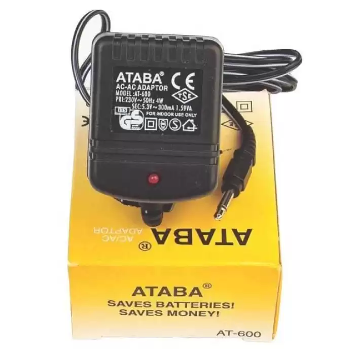 Ataba At-600 3W, 5.3V 300Mah Ac-Ac Süpürge Adaptör