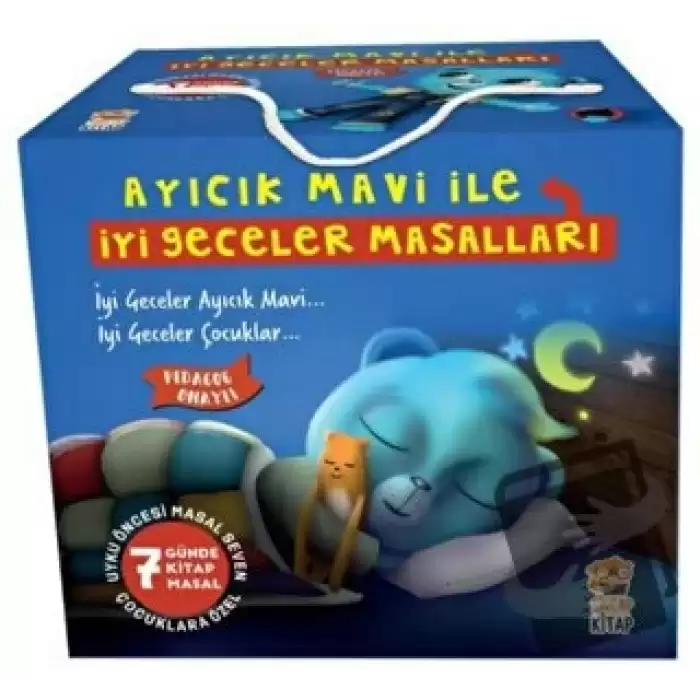 Ayıcık Mavi ile İyi Geceler Masalları Seti (7 Kitap Takım)