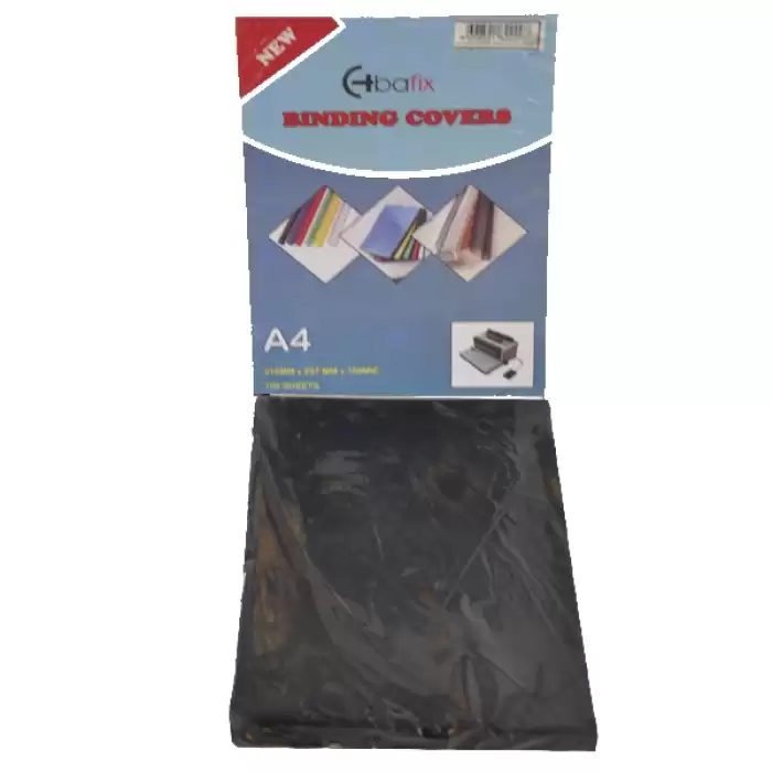 Bafix Cilt Kapağı Plastik Opak A4 160 Mıc Siyah - 100lü Paket