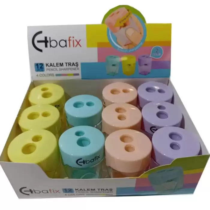 Bafix Kalemtıraş Çift Delikli Ts921-2 - 12li Paket