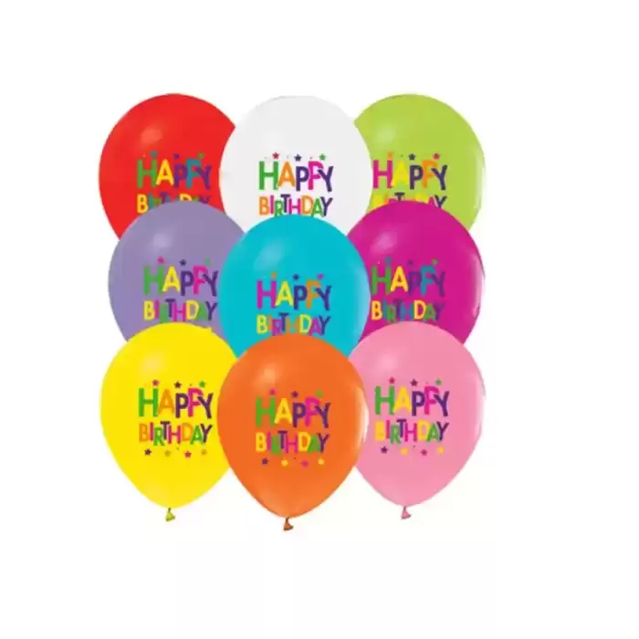 Balonevi Balon 4+0 Superstar Bırthday Baskılı Pastel 100 Lü