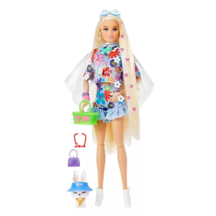 Barbie Extra Mavi Etekli Bebek Hdj45