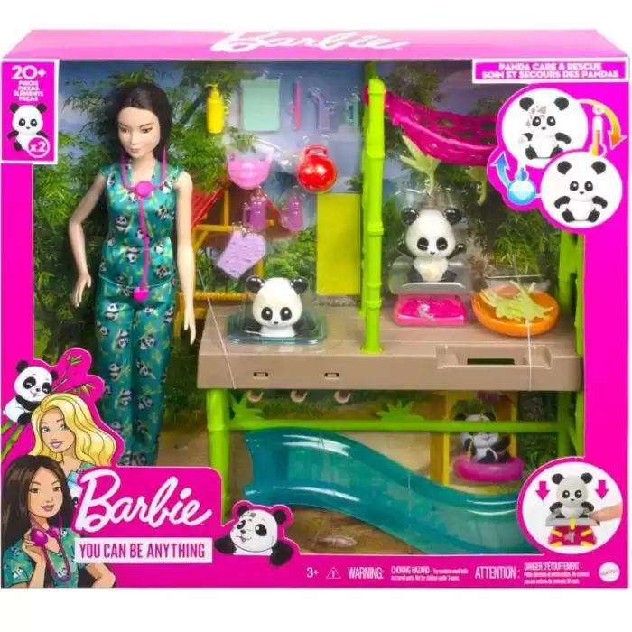 Barbie Panda Bakımı Oyun Seti Hkt77